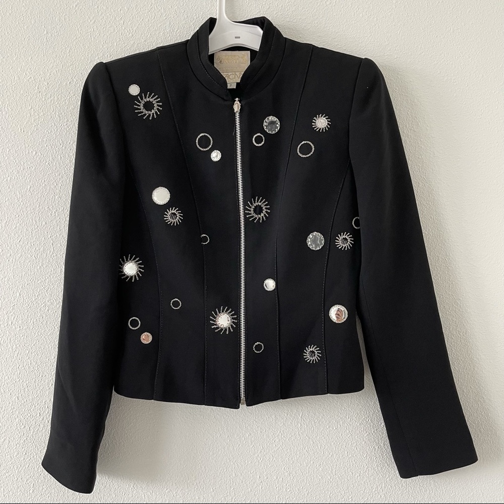 Alberto Makali Black Blazer with Military-Inspired Design